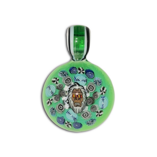 YETISTASH X FUTURE GLASS ART -  Green Yeti Millie Pendant