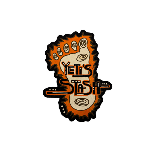 Yetistash x Moodmats - Orange Footprint Dab Mat