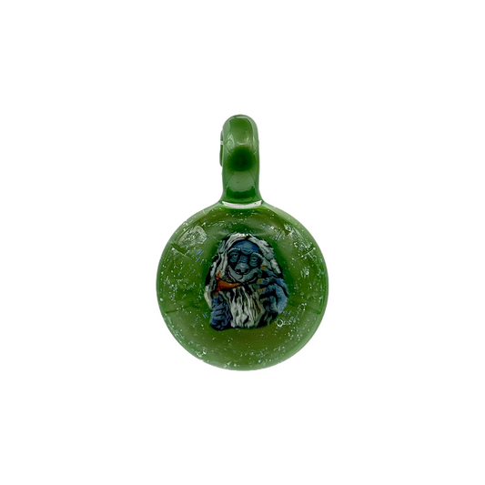 YETISTASH X FUTURE GLASS ART - Green Dichroic Yeti Millie Pendant