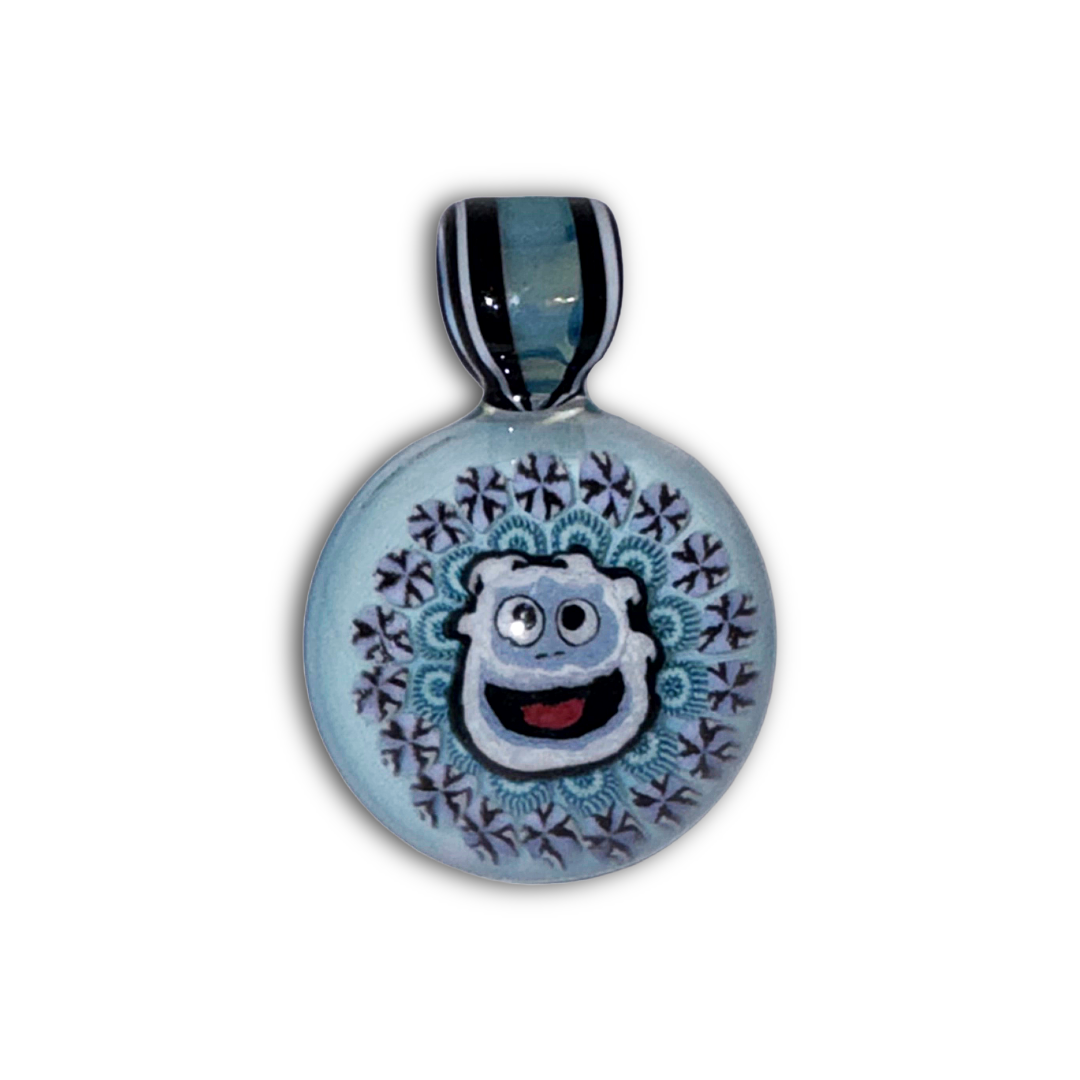 YETISTASH X FUTURE GLASS ART -  Blue Snow Yeti Millie Pendant