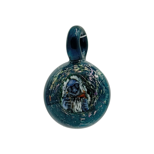 YETISTASH X FUTURE GLASS ART - Blue Dichroic Yeti Millie Pendant